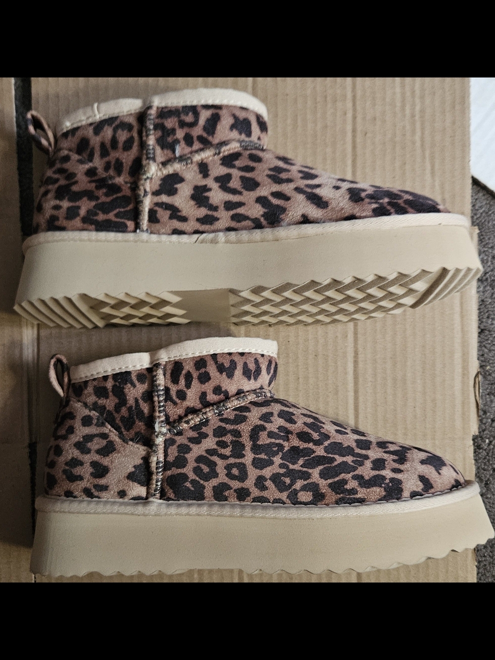 Beach by Matisse Breckenridge Leopard Platform Boots Size 7 NWOT
